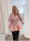 Sakový peplum top baby růžový AB 31