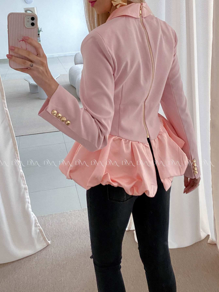 Sakový peplum top baby růžový AB 31