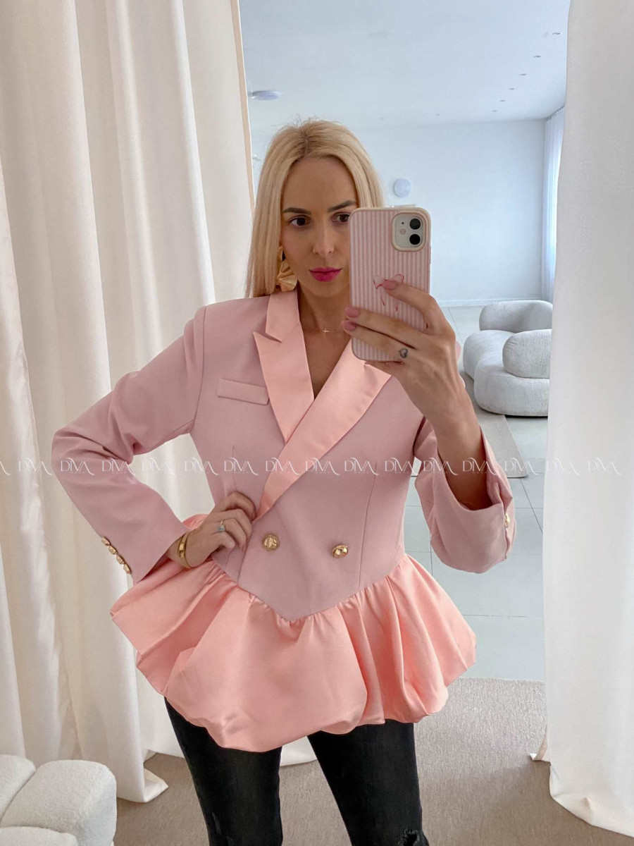 Sakový peplum top baby růžový AB 31