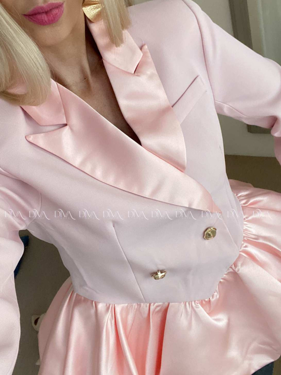 Sakový peplum top baby růžový AB 31