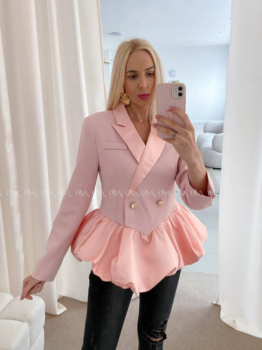 Sakový peplum top baby růžový AB 31