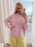 Oversize hladká mikina baby pink AB 25