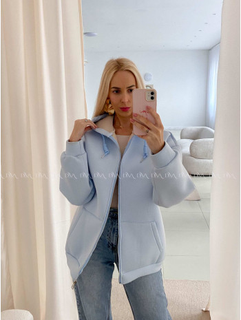 Hrubšia mikina na zips baby modrá AB 15