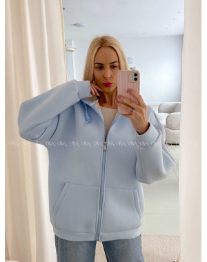 Hrubšia mikina na zips baby modrá AB 15 Hrubšia mikina na zips baby modrá AB 15