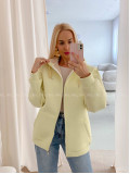 Hrubšia mikina na zips butter yellow AB 15