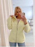 Hrubšia mikina na zips butter yellow AB 15