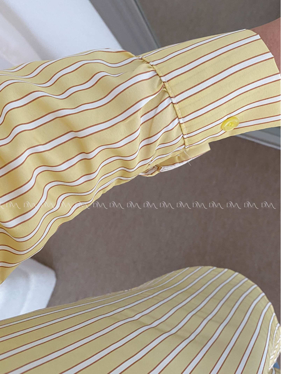 Pruhovaná ľahká košeľa žltá AB 17