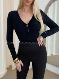 Basic hodvábne body s kruhom čierne AB 51 Basic hodvábne body s kruhom čierne AB 51