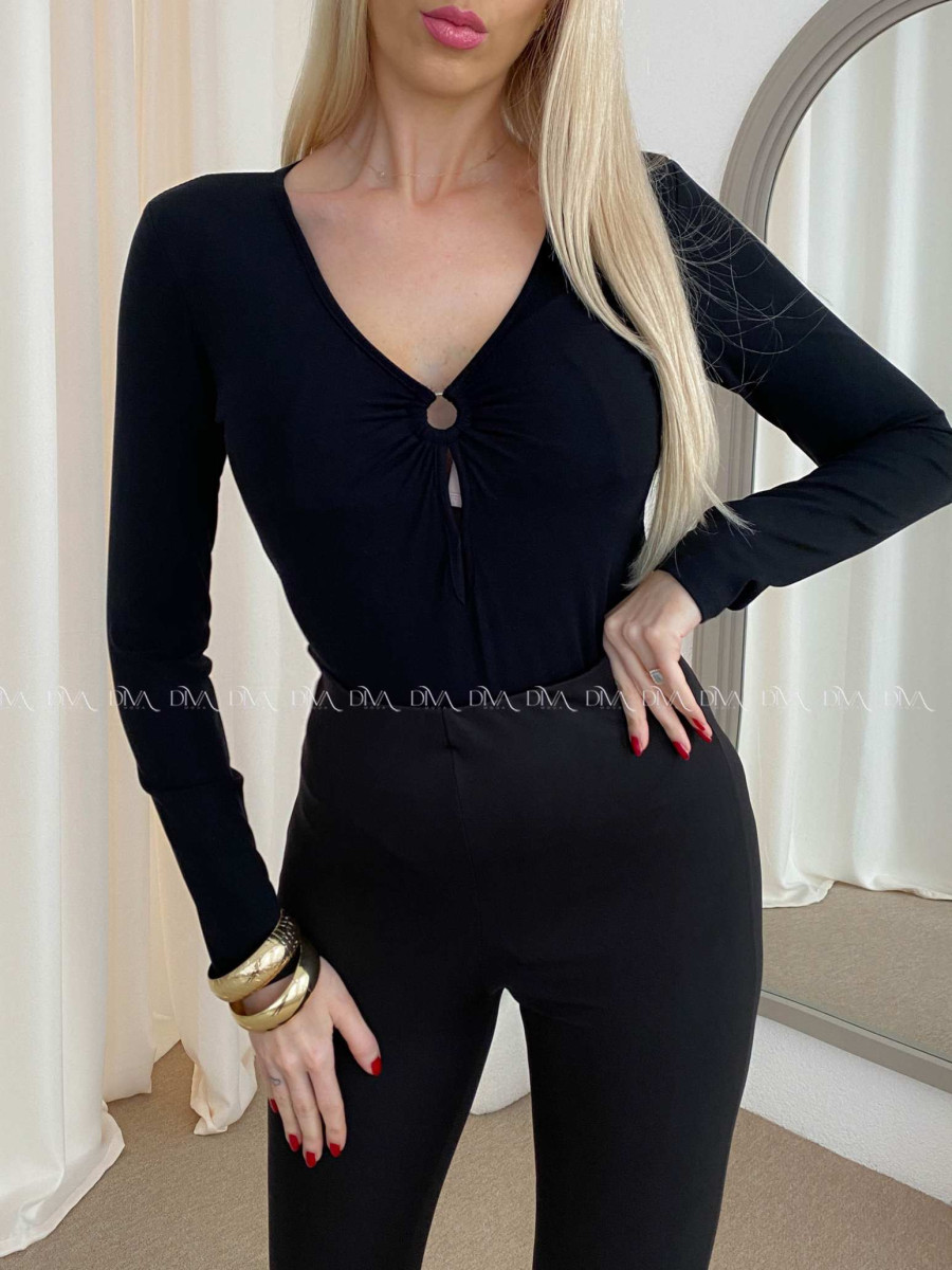 Basic hodvábne body s kruhom čierne AB 51 Basic hodvábne body s kruhom čierne AB 51