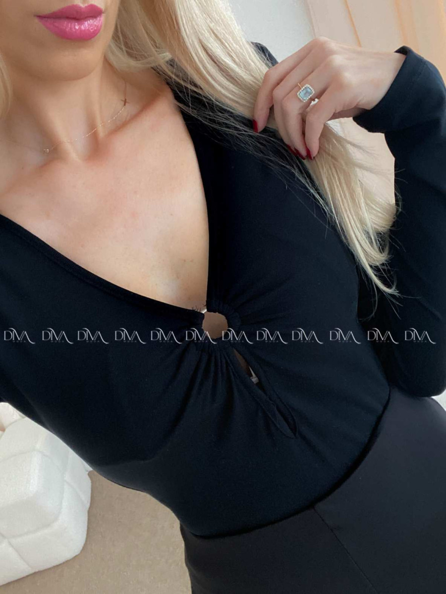 Basic hodvábne body s kruhom čierne AB 51 Basic hodvábne body s kruhom čierne AB 51