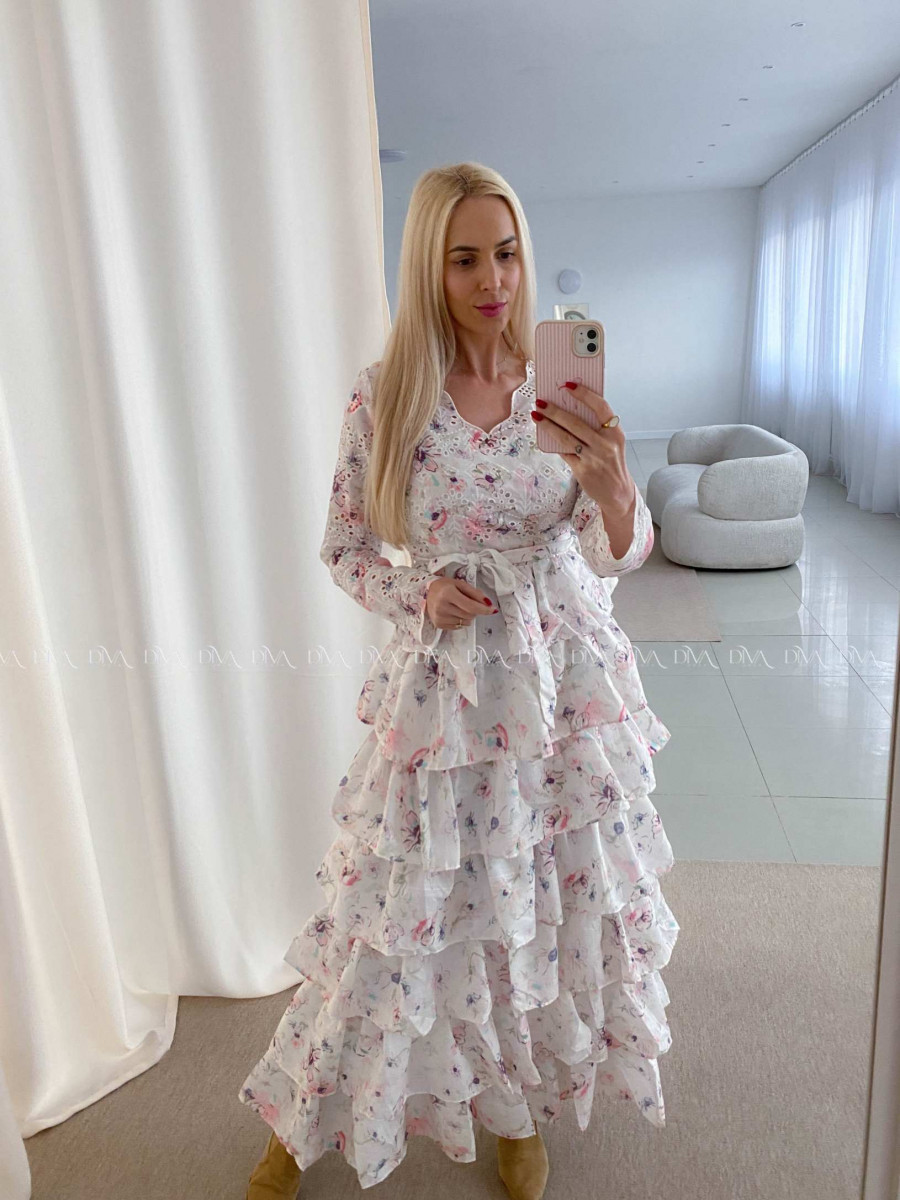 Dietované boho maxi šaty s květinkami AB 42