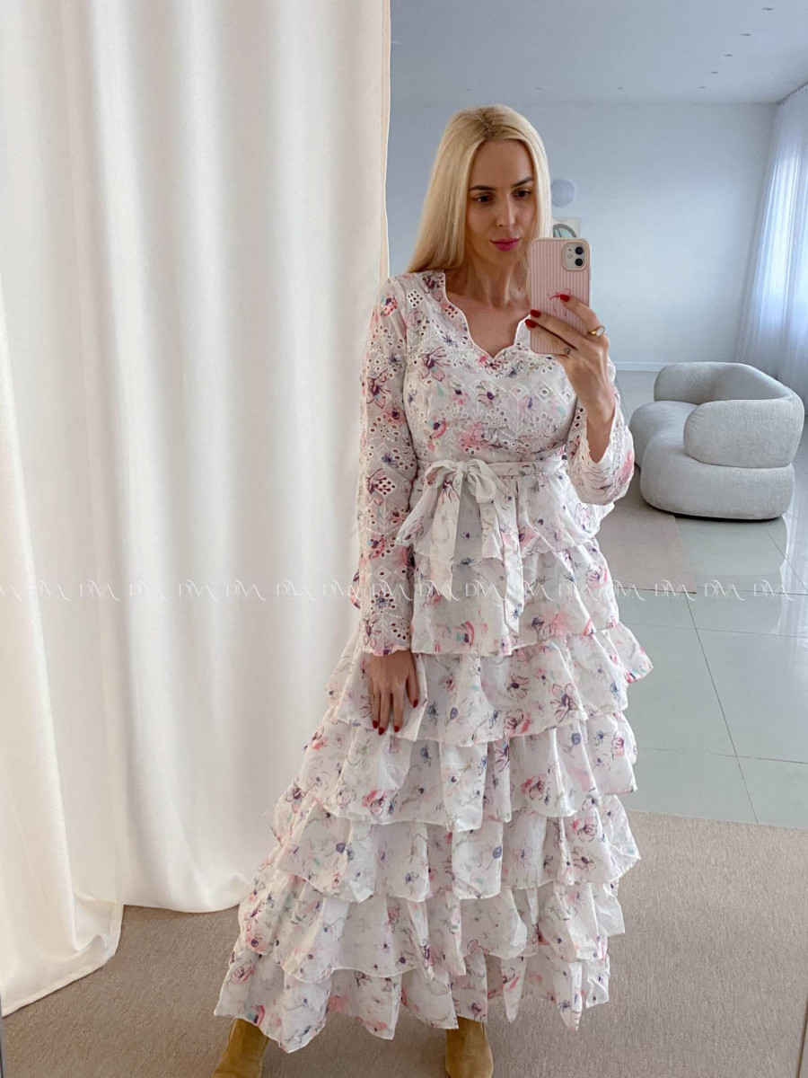 Dietované boho maxi šaty s květinkami AB 42