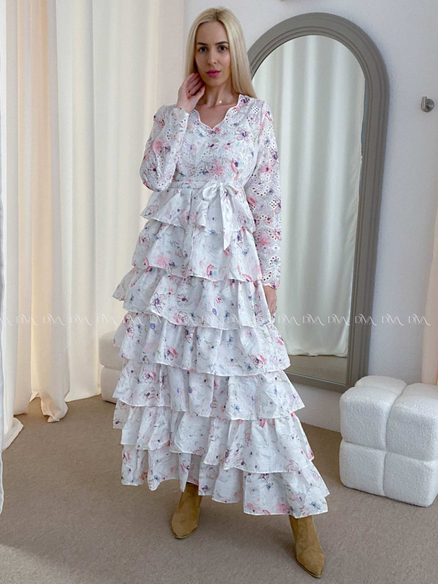 Dietované boho maxi šaty s květinkami AB 42