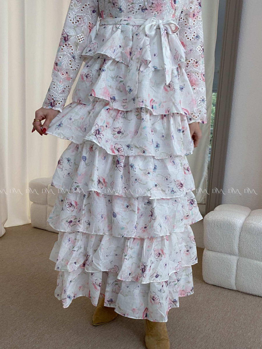 Dietované boho maxi šaty s květinkami AB 42