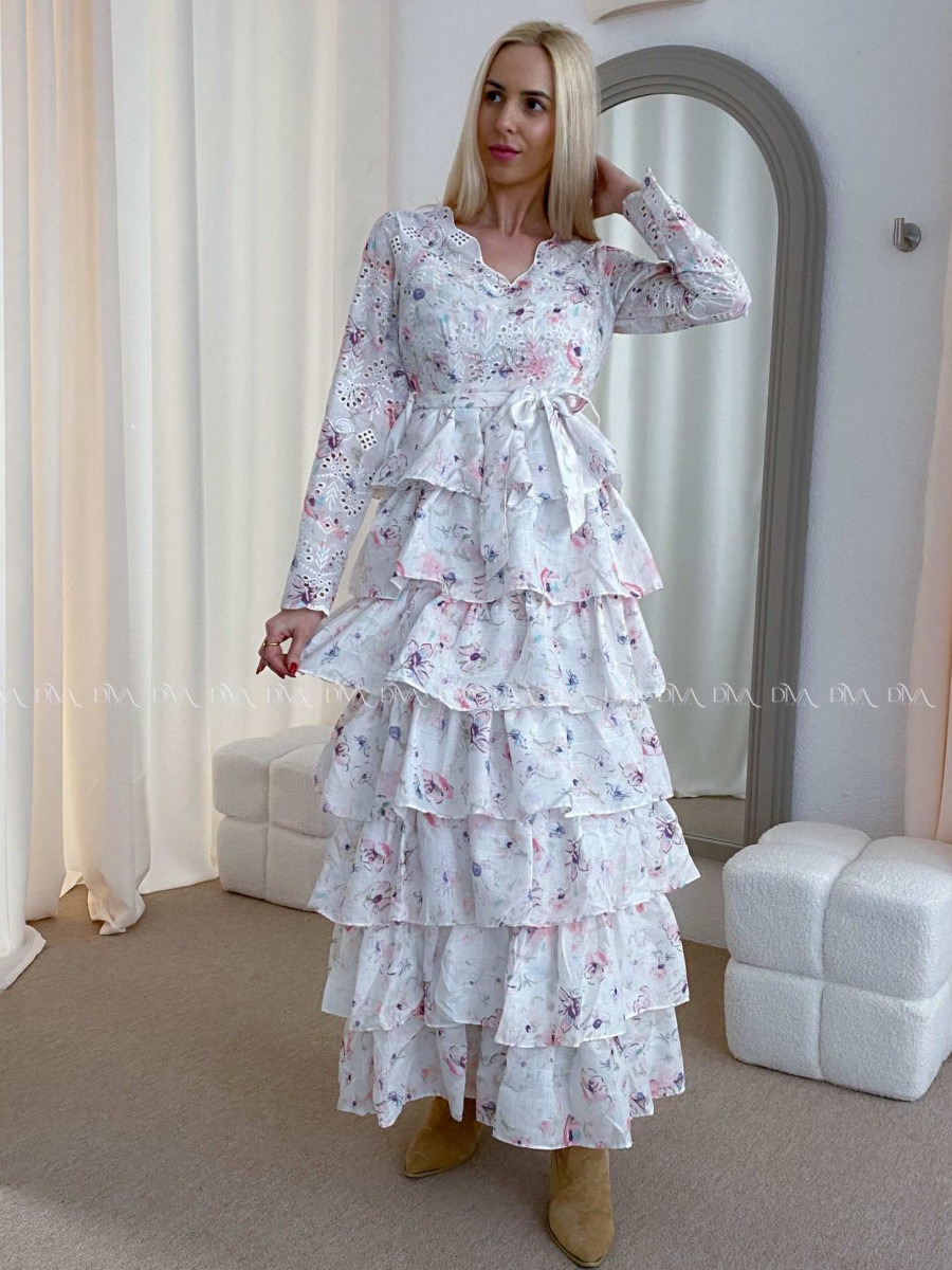 Dietované boho maxi šaty s květinkami AB 42