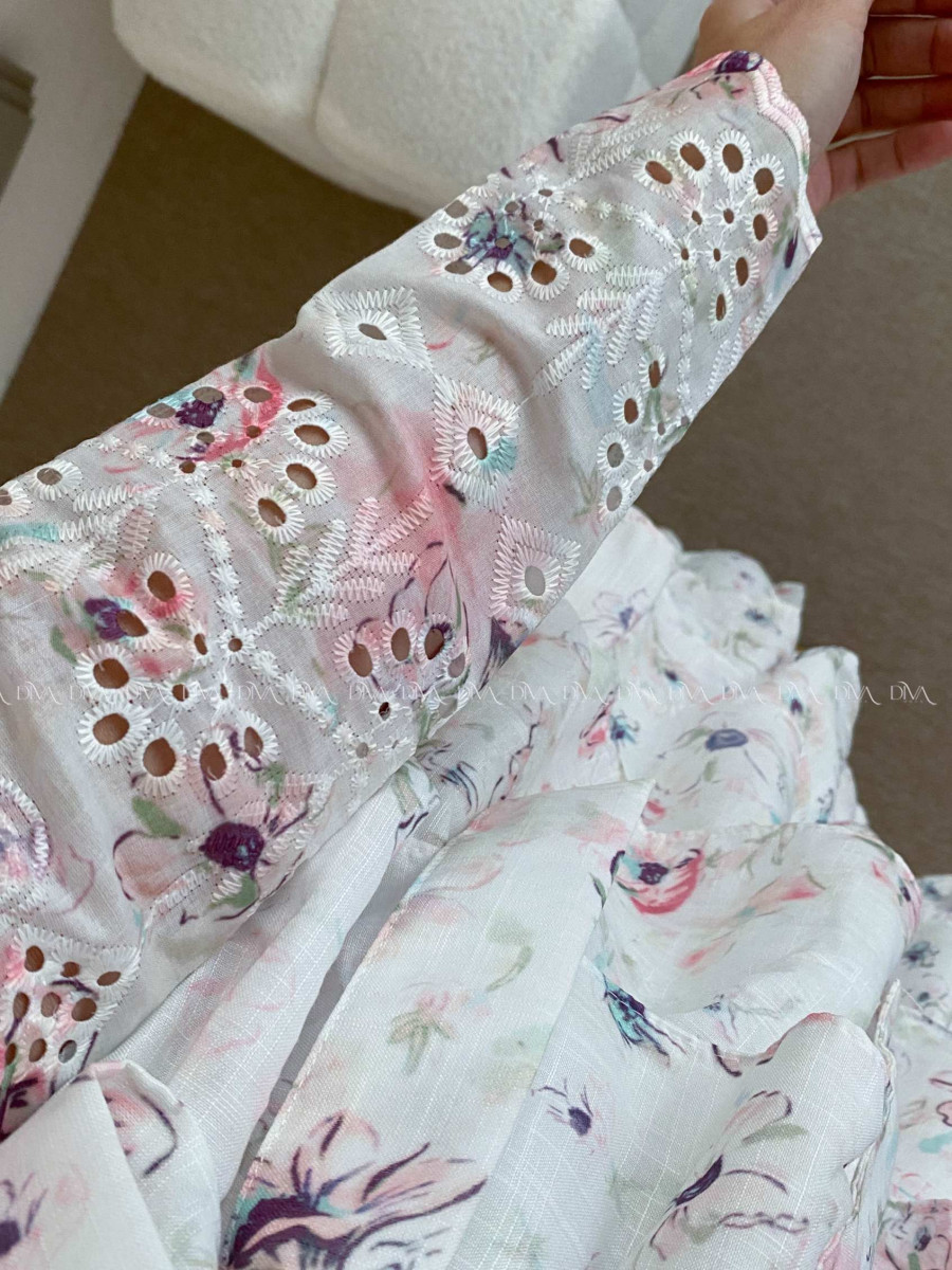 Dietované boho maxi šaty s květinkami AB 42