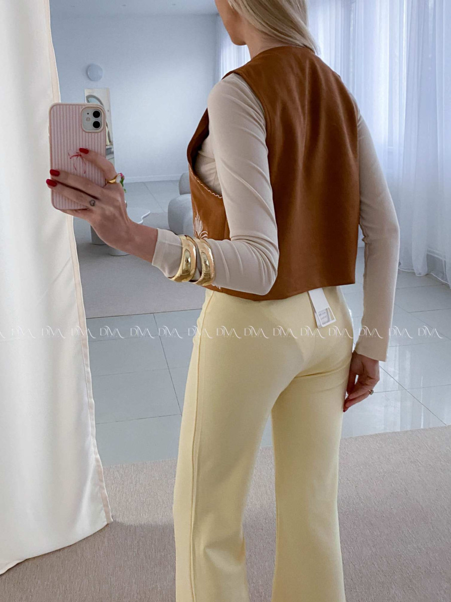 Zvonové nohavice žlté AB 48