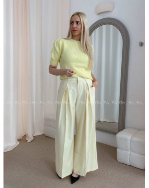 Široké baggy nohavice butter yellow AB 38 Široké baggy nohavice butter yellow AB 38
