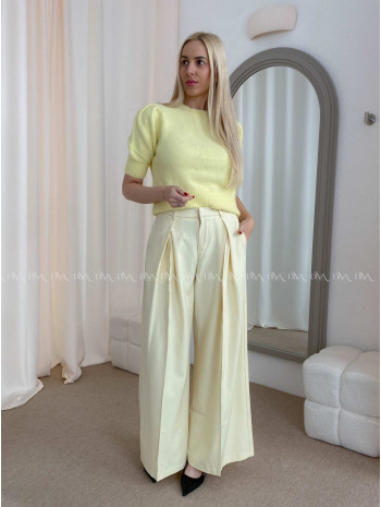 Široké baggy nohavice butter yellow AB 38