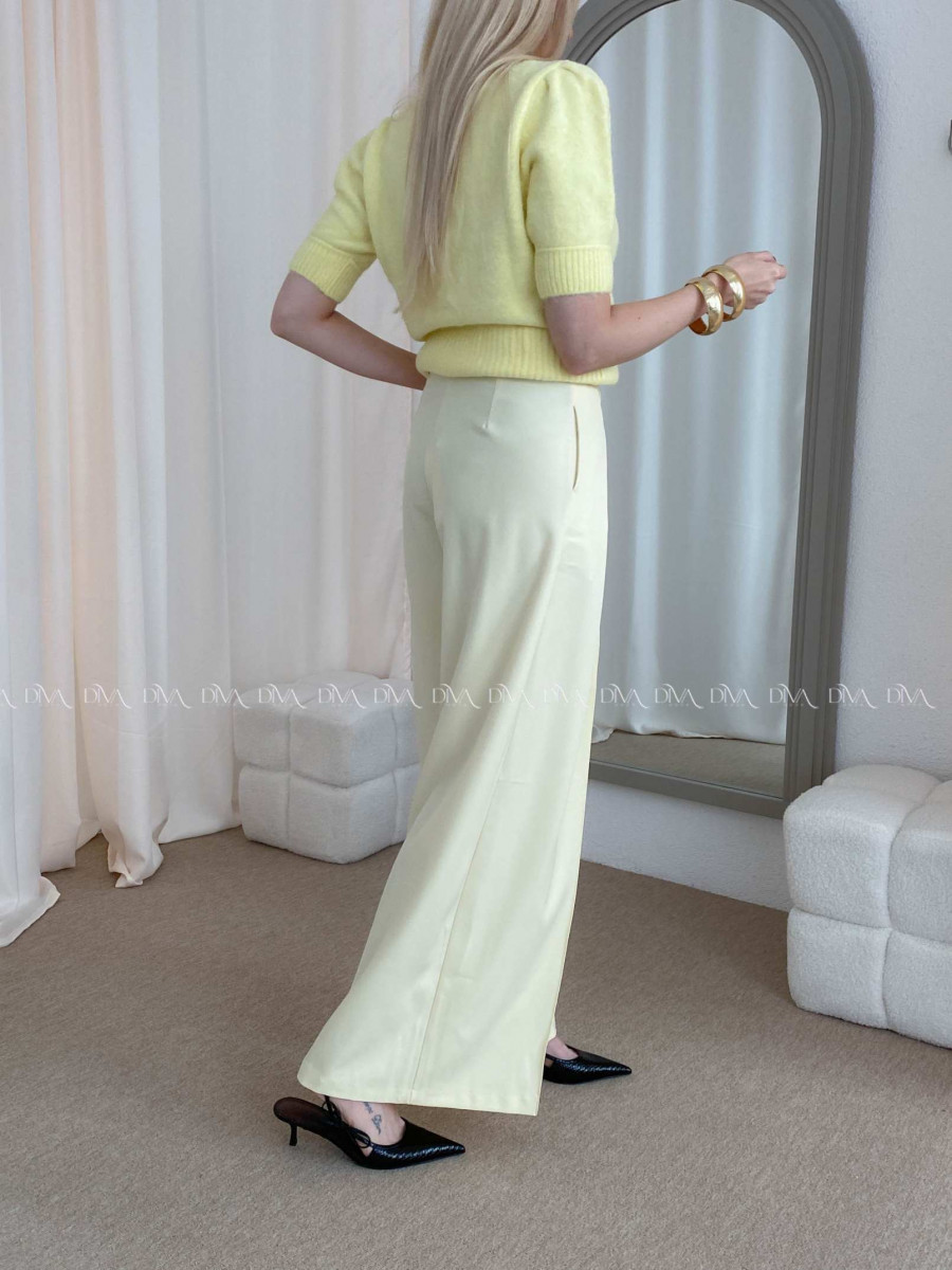 Široké baggy nohavice butter yellow AB 38