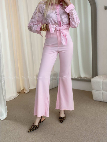 Zvonové nohavice ružové AB 48