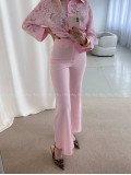 Zvonové nohavice ružové AB 48
