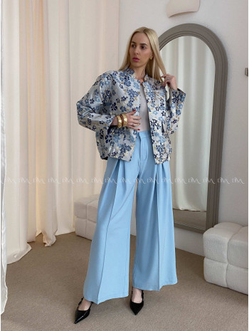 Široké baggy nohavice modré AB 38