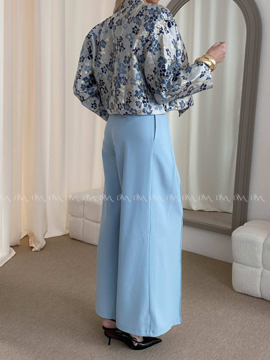 Široké baggy kalhoty modré AB 38