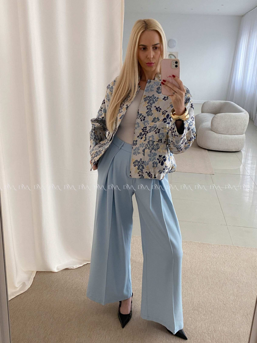 Široké baggy kalhoty modré AB 38