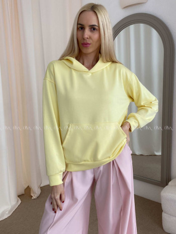 Oversize hladká mikina žltá AB 25 Oversize hladká mikina žltá AB 25