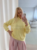 Oversize hladká mikina žltá AB 25