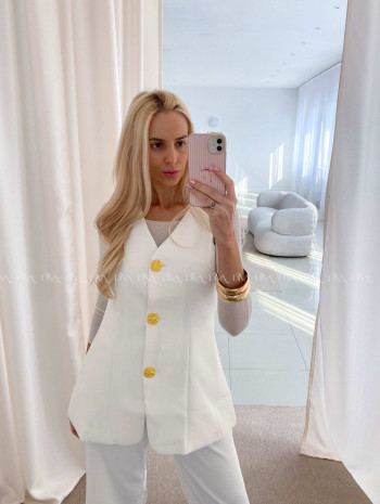 Elegantný komplet Selena biely AB 82