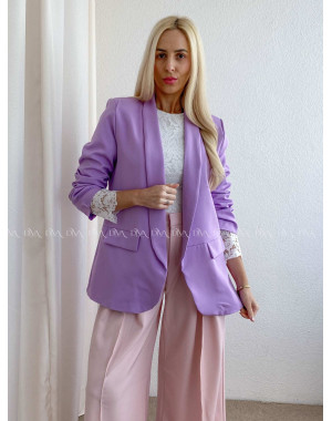 Sako s riasenými rukávmi fialové AB 65