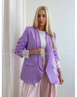 Sako s riasenými rukávmi fialové AB 65