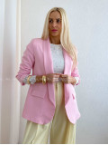 Sako s riasenými rukávmi baby pink AB 65 Sako s riasenými rukávmi baby pink AB 65