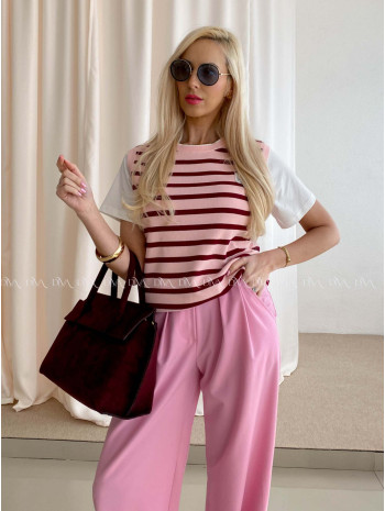 Tričko s pruhovanou vestou AB 68