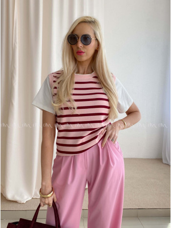 Tričko s pruhovanou vestou AB 68