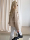 Bouclé bunda do pása béžová AB 60 Bouclé bunda do pása béžová AB 60