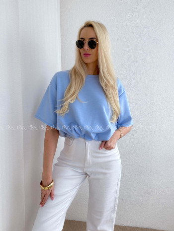 Basic tričko do pása baby modré AB 62