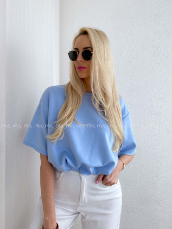 Basic tričko do pása baby modré AB 62