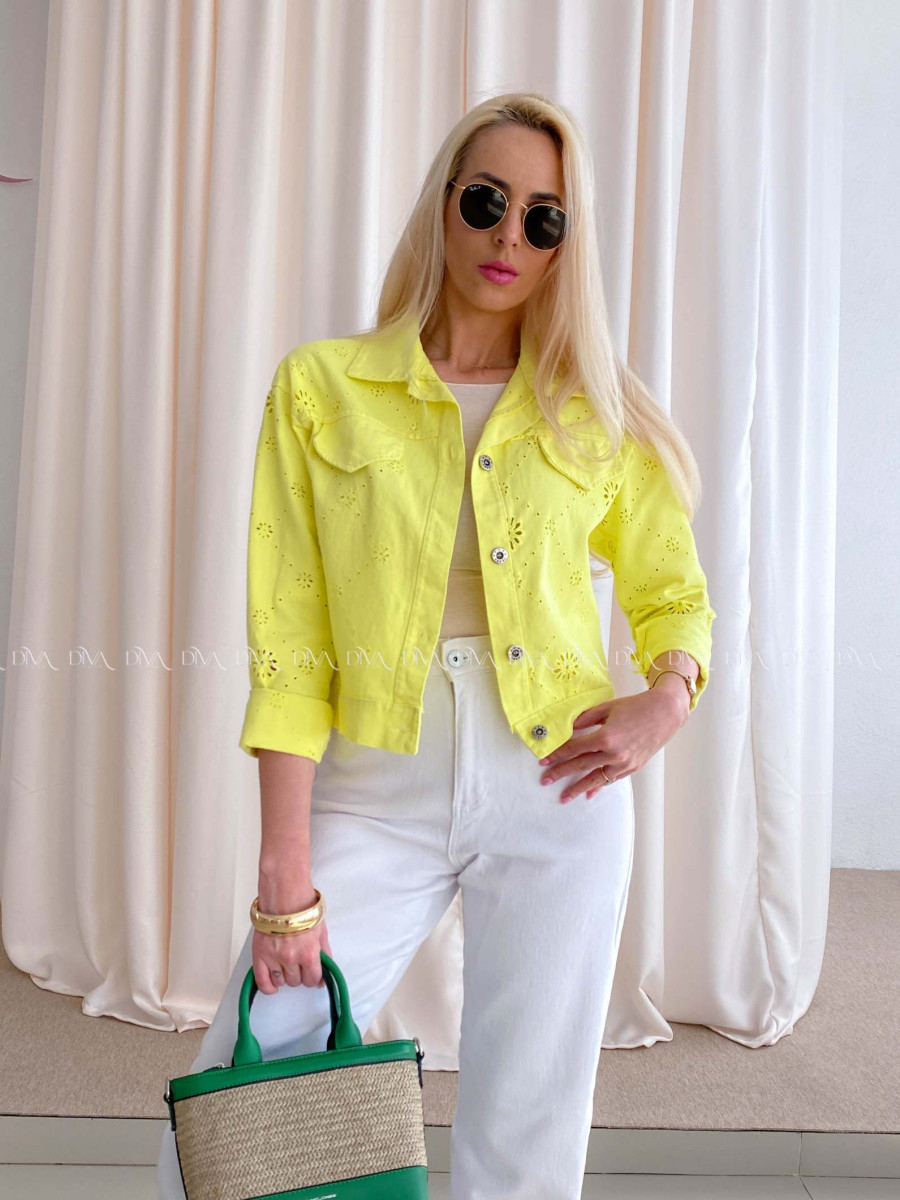 Dietovaná riflovka žltá AB 61