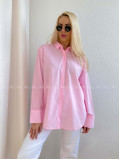 Popelínová oversize košeľa ružová PP 170