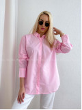Popelínová oversize košeľa ružová PP 170