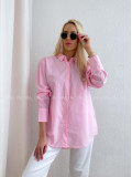 Popelínová oversize košeľa ružová PP 170