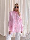 Popelínová oversize košeľa ružová PP 170