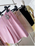 Mini skort sukňa s kamienkovou sponou baby pink AB 64