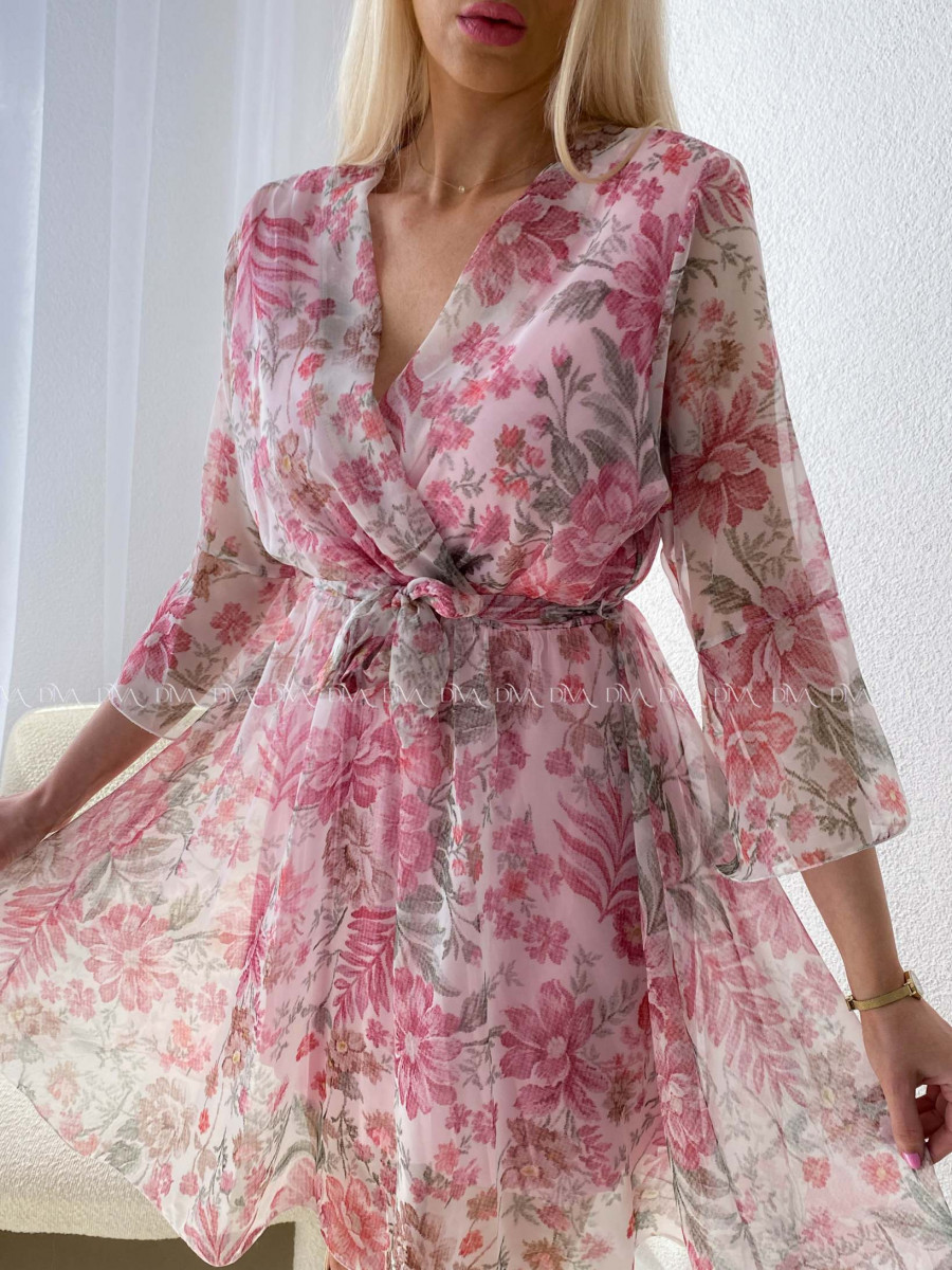 Ľahučké šaty so zvonovými rukávmi garden AB 95