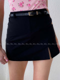 Mini skort s opaskom čierny AB 113 Mini skort s opaskom čierny AB 113