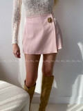 Mini skort sukňa so sponou baby pink AB 103