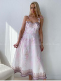Elegantné kvetované šaty na tenké ramienka Donna AB 115 Elegantné kvetované šaty na tenké ramienka Donna AB 115